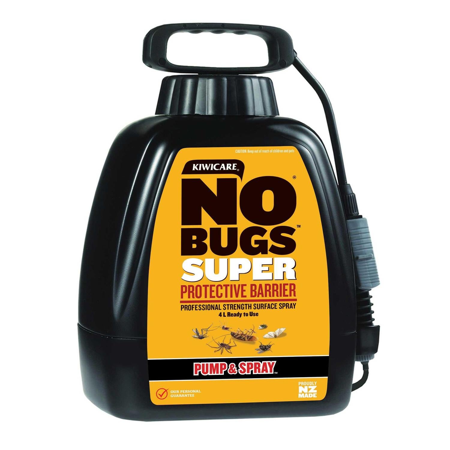 Kiwicare No Bugs Super Super Insect Control Pump And Spray 4 Litre Clear 