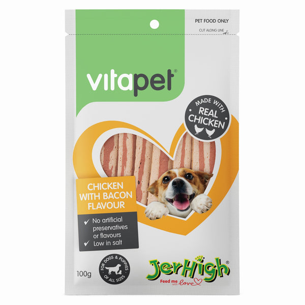 vitapet-jer-high-chicken-&-bacon-strips-100g