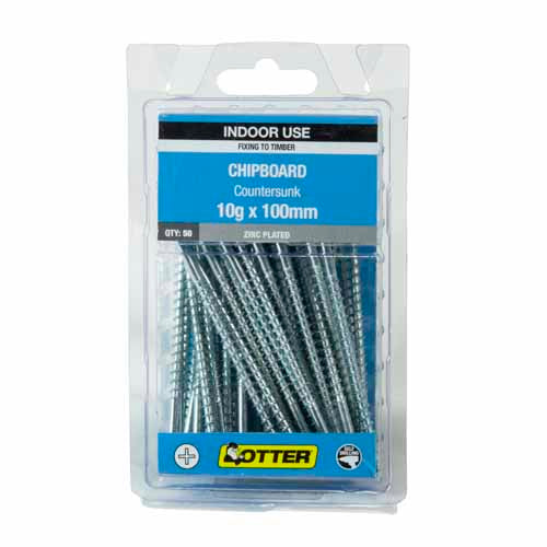 otter-chipboard-screws-10g-x-100mm-pack-of-50-zinc-plated