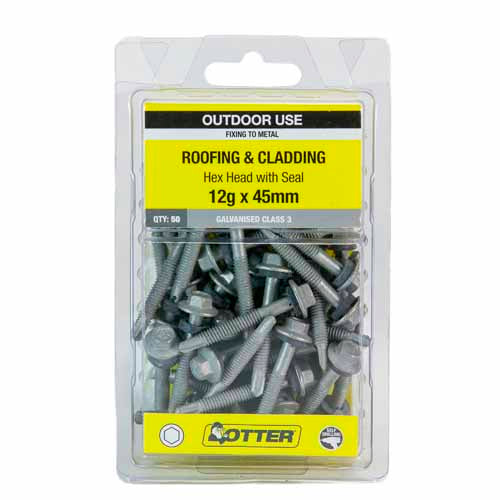 otter-roofing-&-cladding-metal-screws-12g-x-45mm-pack-of-50-galvanised