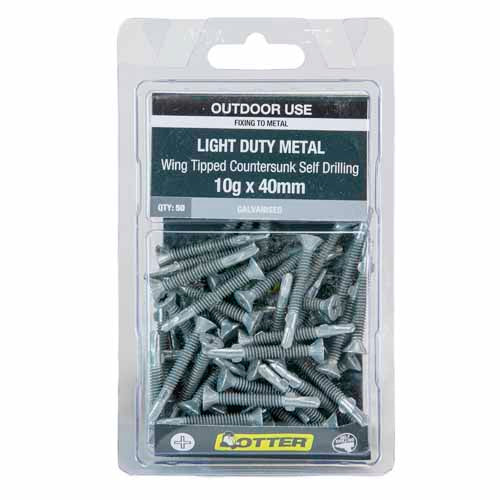 otter-light-duty-metal-screws-10g-x-40mm-pack-of-50-galvanised