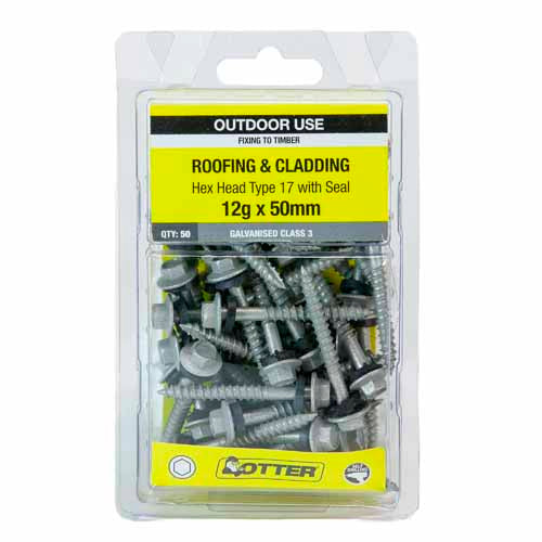 otter-roofing-&-cladding-timber-screws-12g-x-50mm-pack-of-50-galvanised