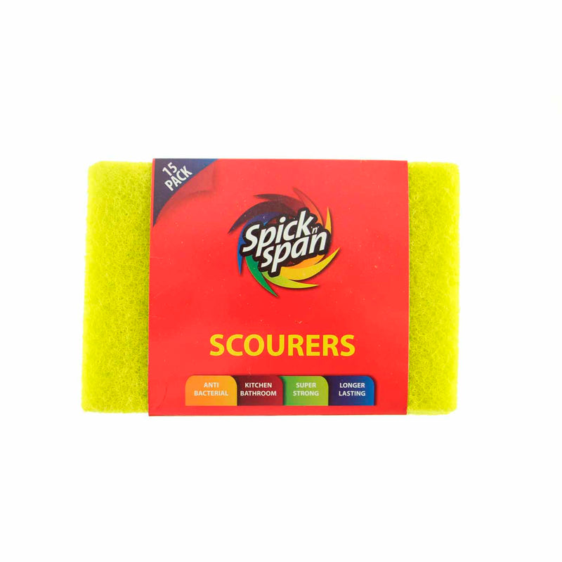 spick-n-span-scourers-15-pack-150x100mm-green-and-yellow