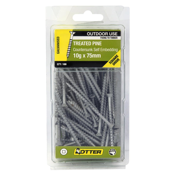 otter-treated-pine-screws-10g-x-75mm-pack-of-100-galvanised